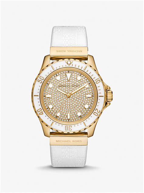 michael kors translucent watch|Oversized Everest Pavé Gold.